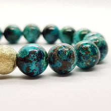 Load image into Gallery viewer, Chrysocolla Beads Bracelet with 925 Sterling Silver - Jillian&Jacob Gemstones