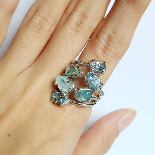 Ring - Raw Aquamarine