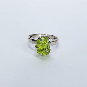 Raw online peridot ring