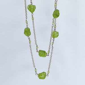 Necklace - Raw Peridot