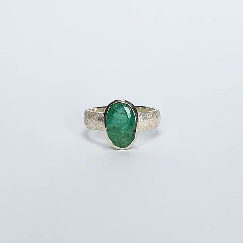 Ring - Emerald Oval Polished