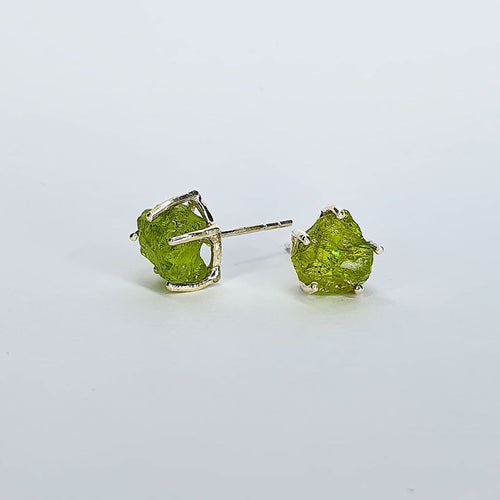 Earring - Raw Peridot