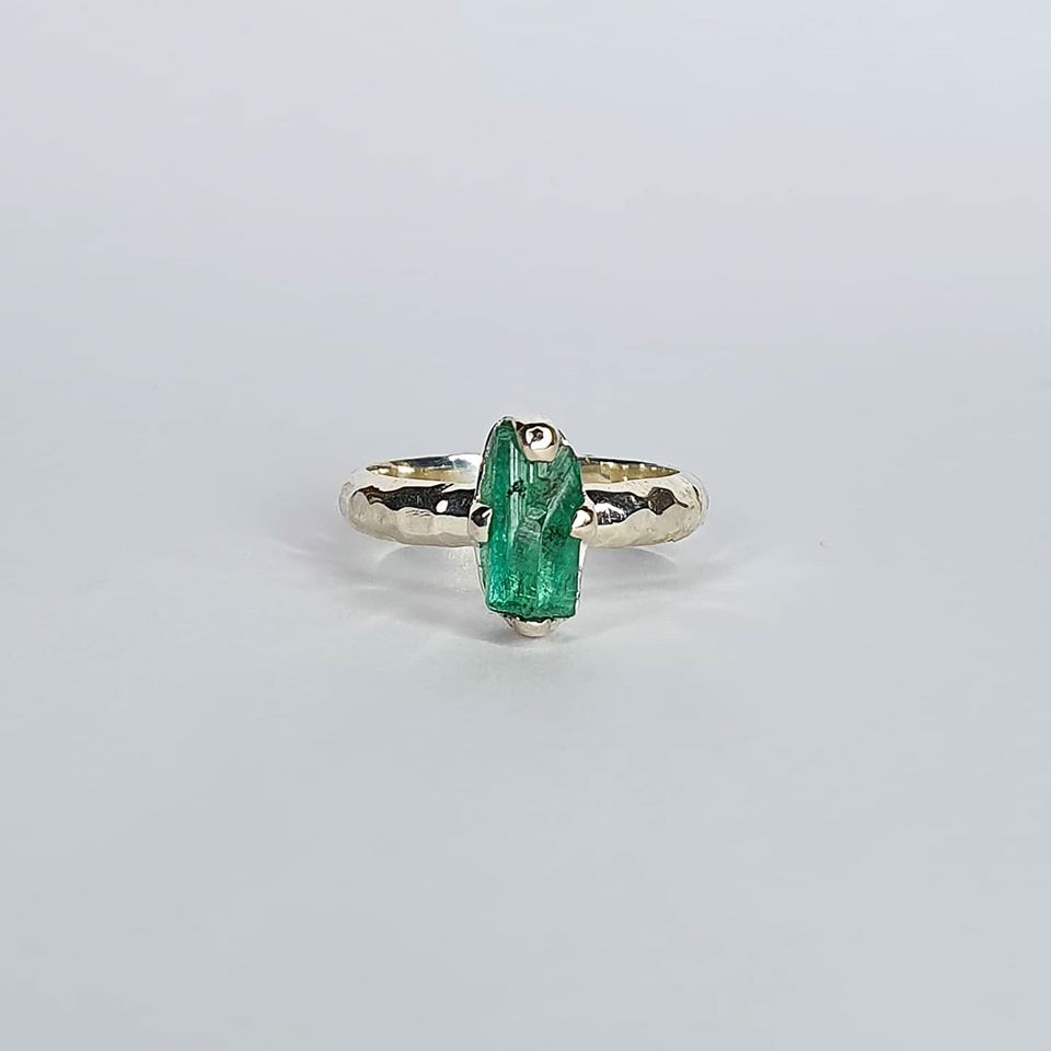 Ring - Raw Emerald Rectangular
