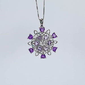 Pendant - Amethyst w/Diamond