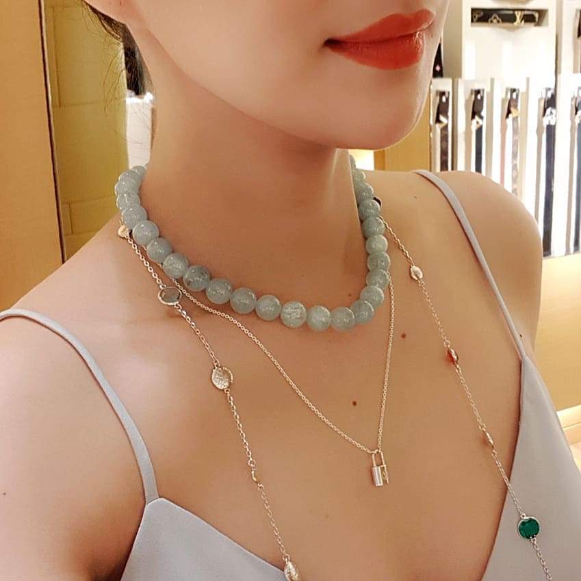 Aquamarine Beads Necklace - Jillian&Jacob Gemstones
