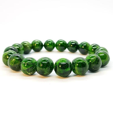 Chrome Diopside Beads Bracelet with 925 Sterling Silver - Jillian&Jacob Gemstones