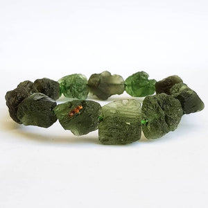 Moldavite Raw Bracelet